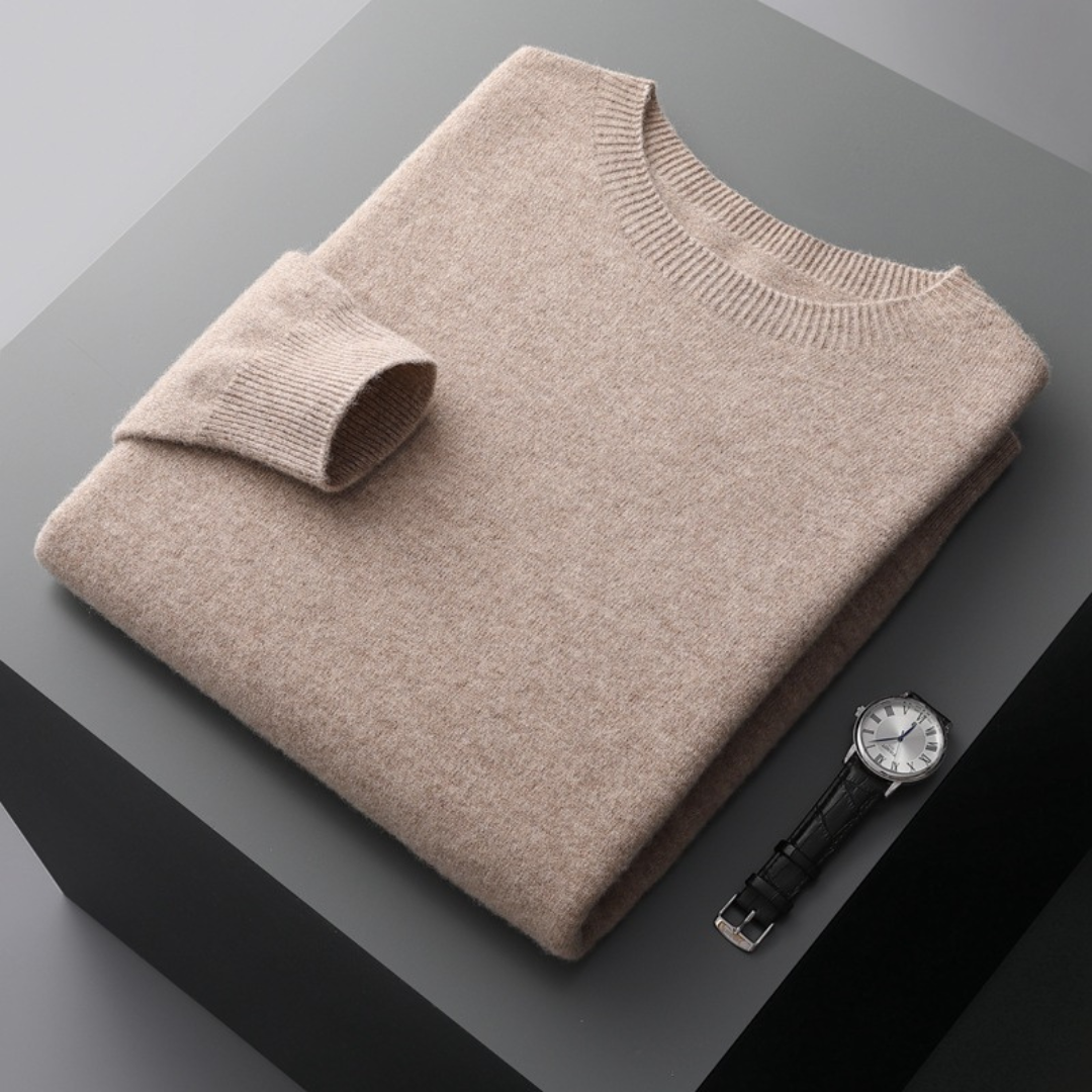 Męski sweter z okrągłym dekoltem – casualowy i wygodny krój