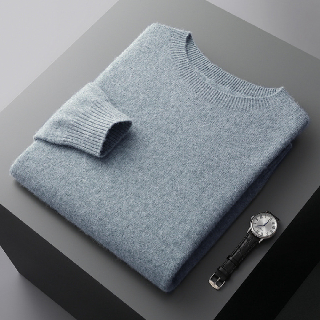 Męski sweter z okrągłym dekoltem – casualowy i wygodny krój