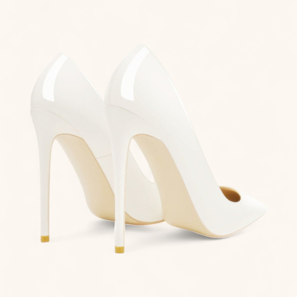 Damskie błyszczące high heels – eleganckie pointed toe czółenka