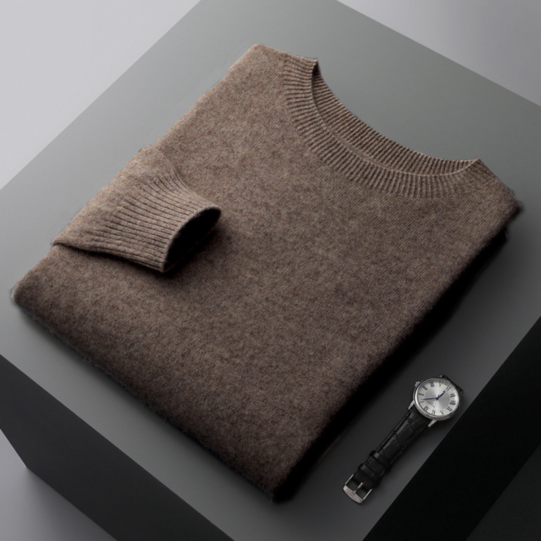 Męski sweter z okrągłym dekoltem – casualowy i wygodny krój