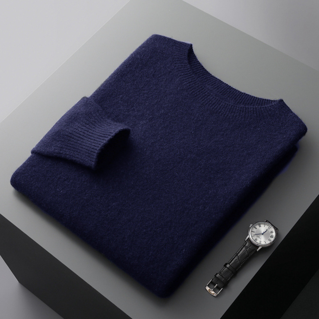 Męski sweter z okrągłym dekoltem – casualowy i wygodny krój