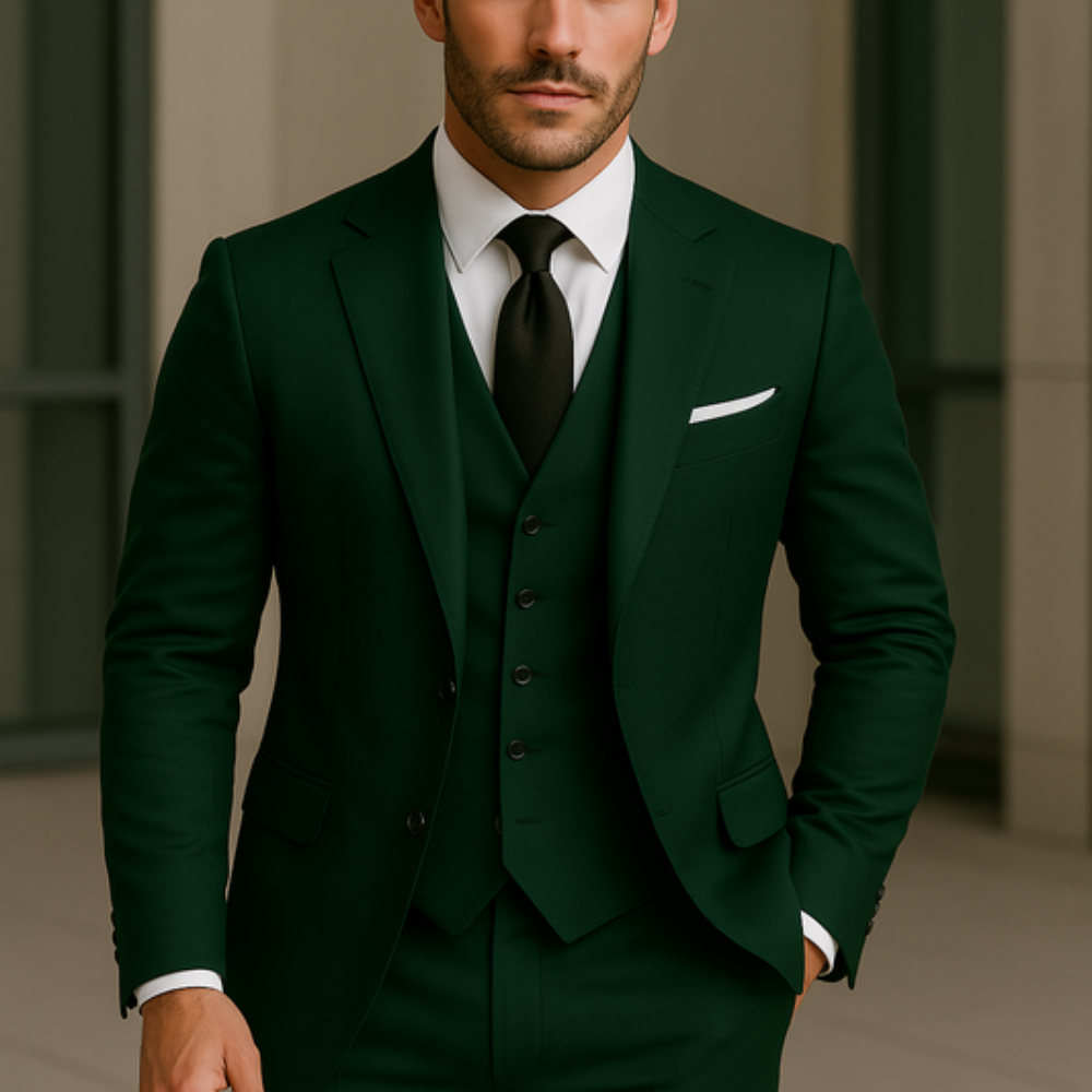 Męski Garnitur Biznesowy – Nowoczesny Krój Slim Fit