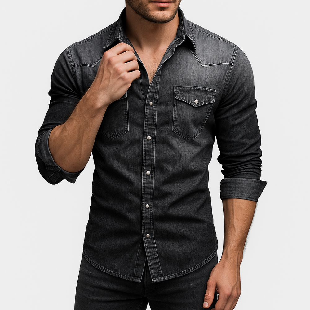 Męska premium koszula denim – casualowa i wygodna