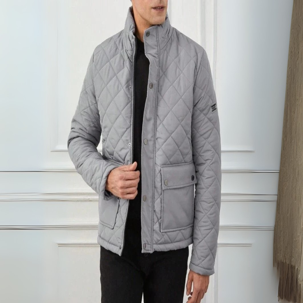 Męska quilted kurtka – wygodna casualowa odzież wierzchnia