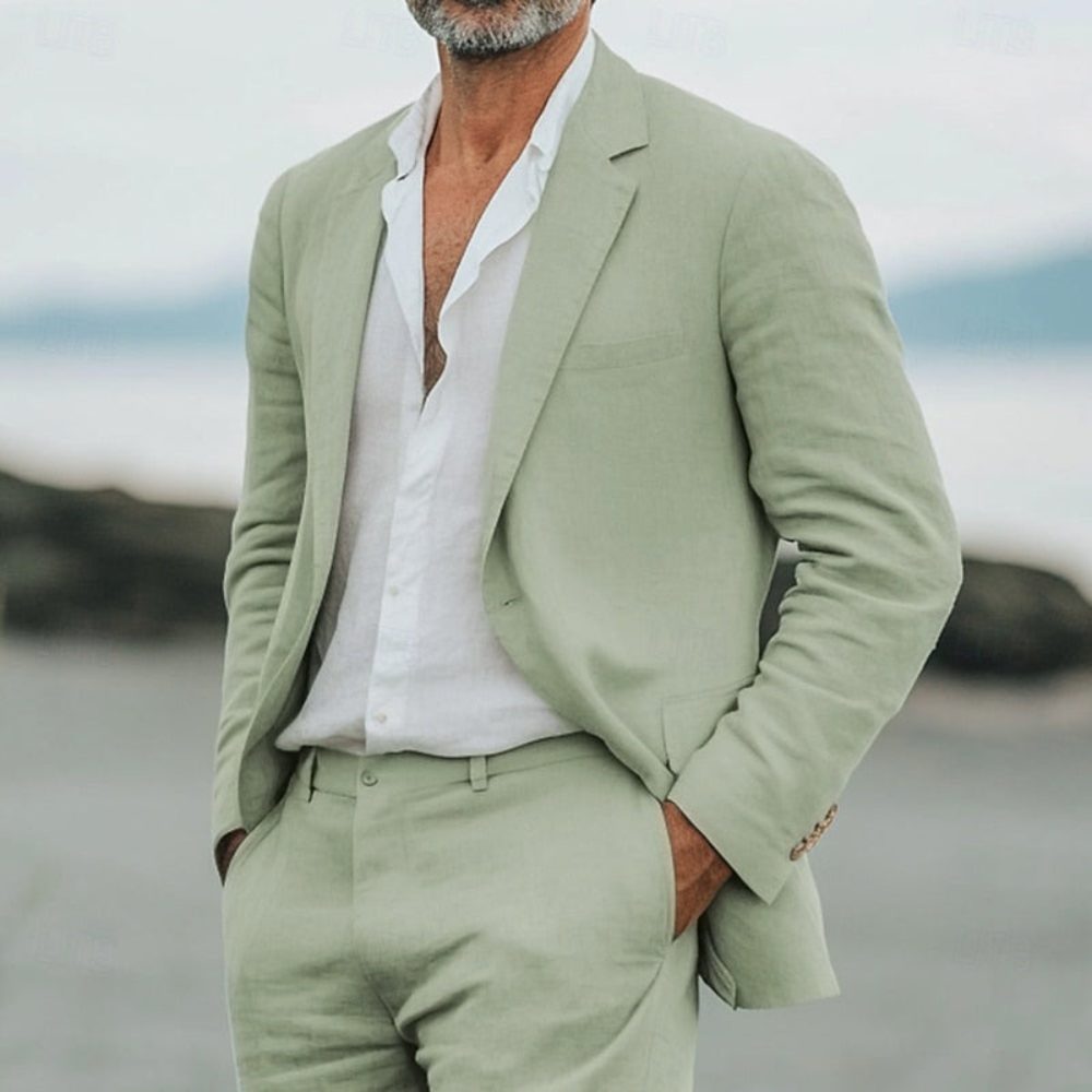 Męski Garnitur Slim Fit – Elegancki Dwuczęściowy Strój Wizytowy
