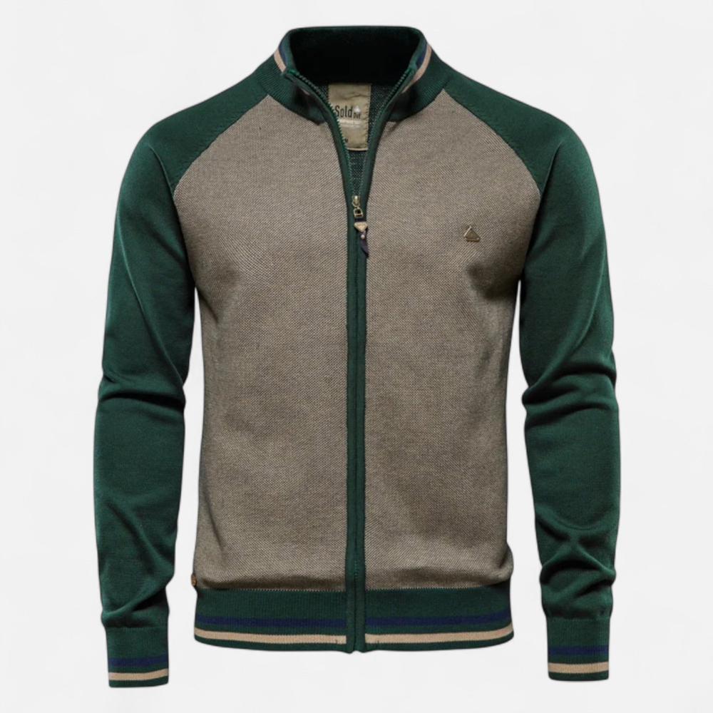 Męska sportowa zip-up kurtka – casualowe codzienne noszenie