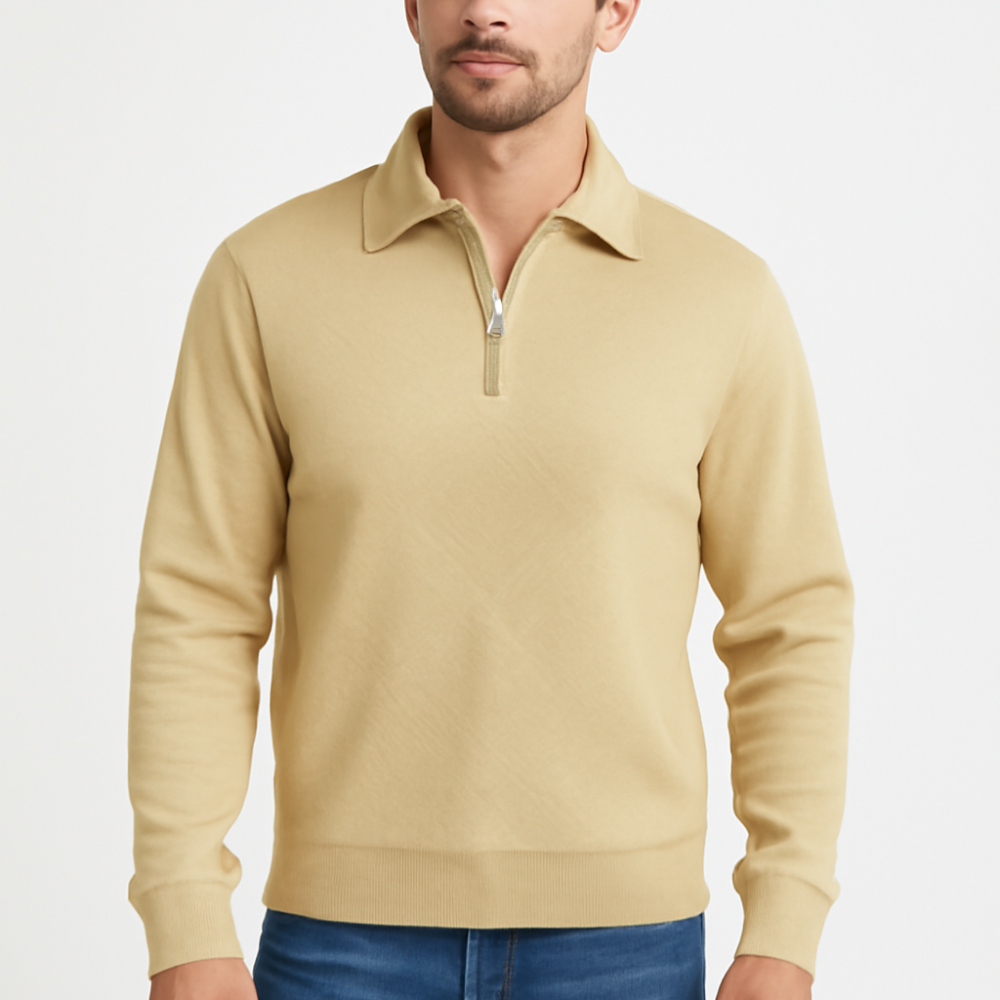 Sweter zapinany na zamek we wzór geometryczny – stylowy i nowoczesny