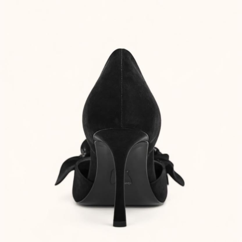 Damskie high heel buty – elegancki bow detail design