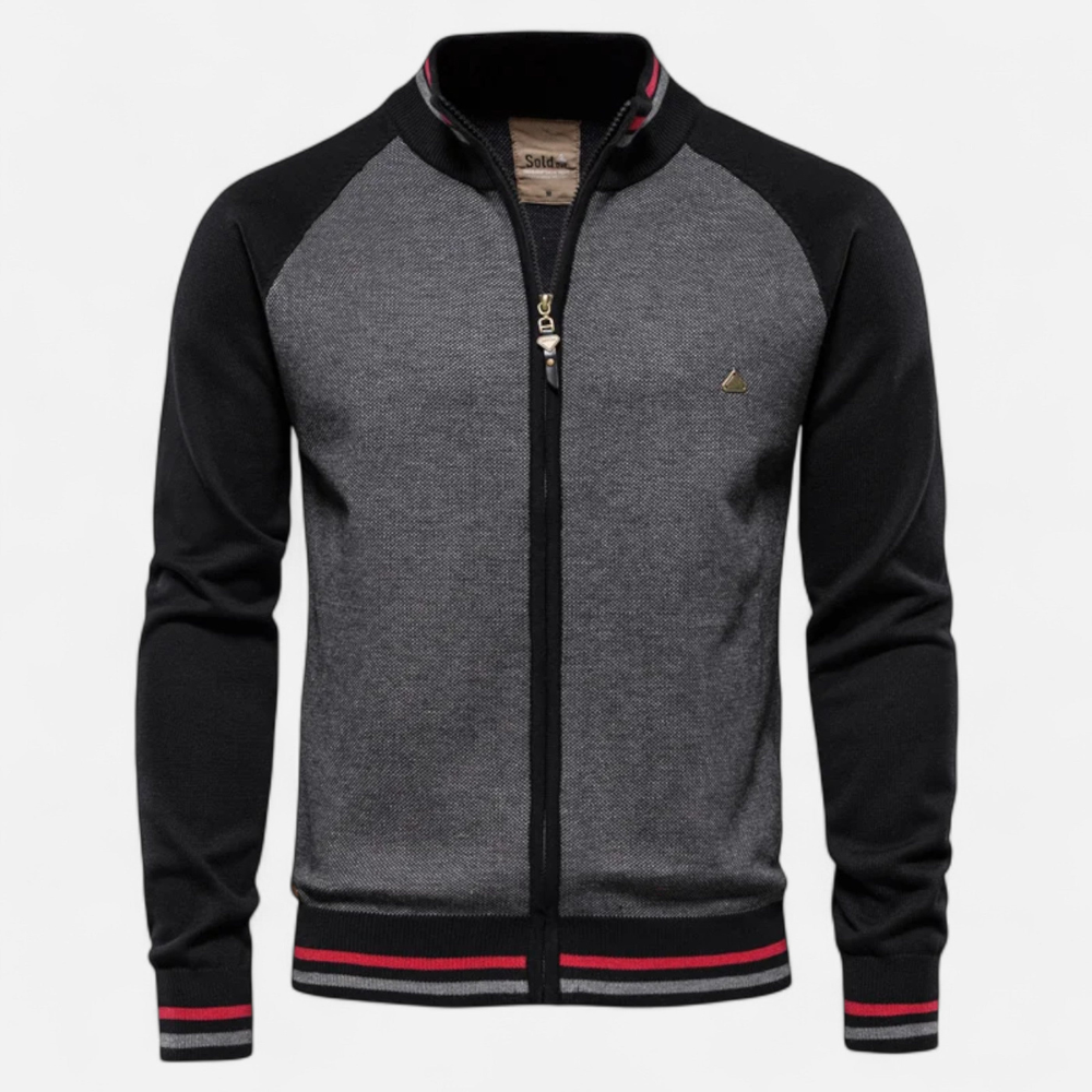 Męska sportowa zip-up kurtka – casualowe codzienne noszenie
