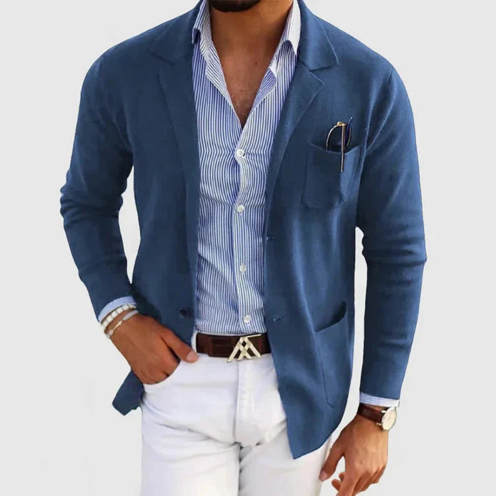 Męski casualowy blazer – nowoczesny dopasowany krój na codzienne noszenie