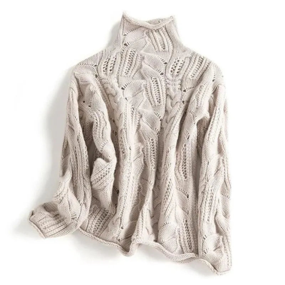 Damski Dzianinowy Sweter Casual – Przytulny i Modny Golf