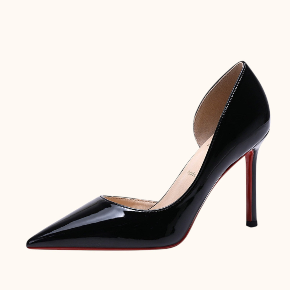 Damskie pointed-toe obcasy – eleganckie błyszczące high heels