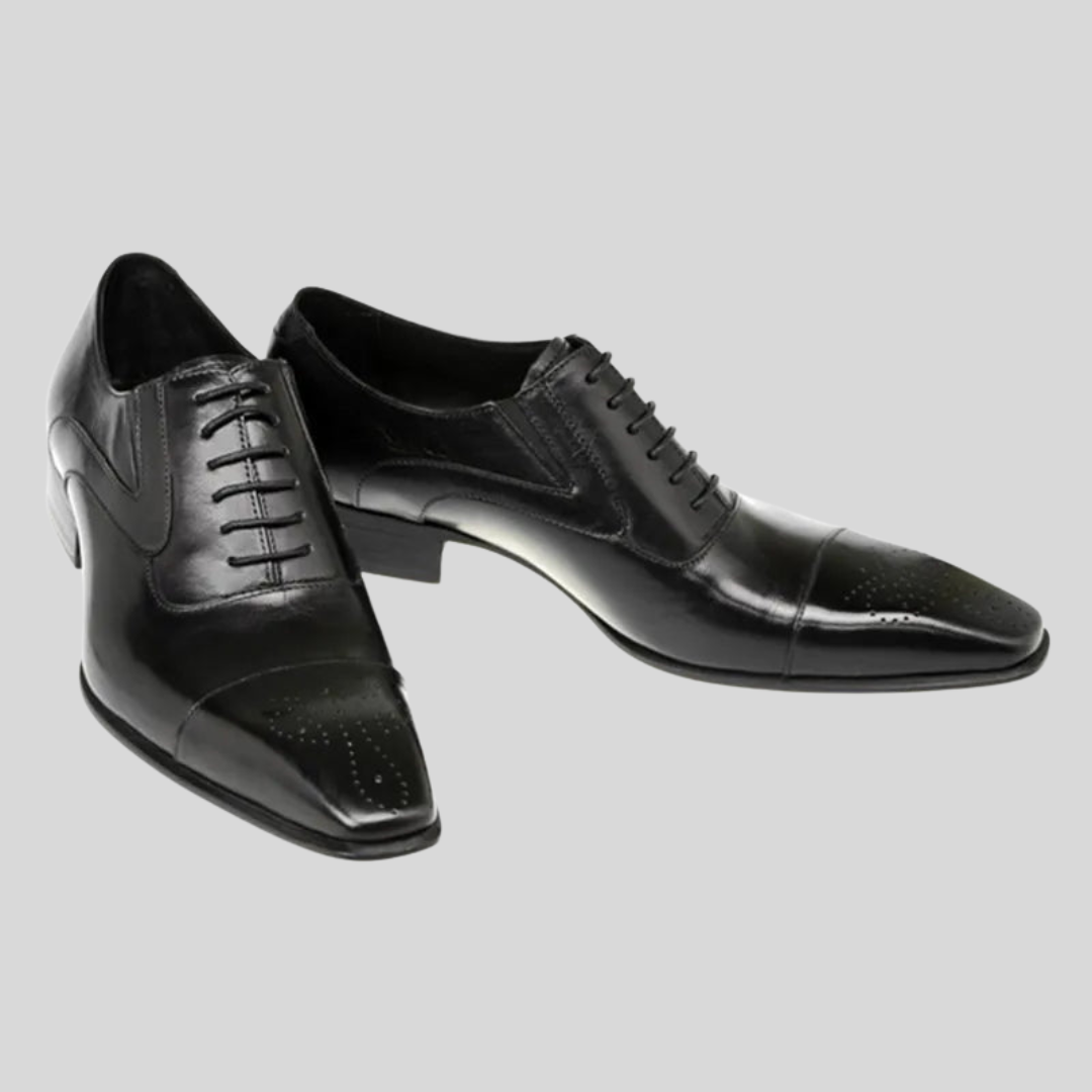Męskie Eleganckie Buty Sznurowane – Skórzane Obuwie Wizytowe