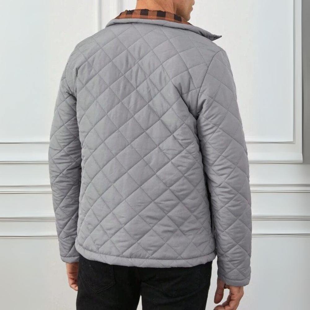 Męska quilted kurtka – wygodna casualowa odzież wierzchnia