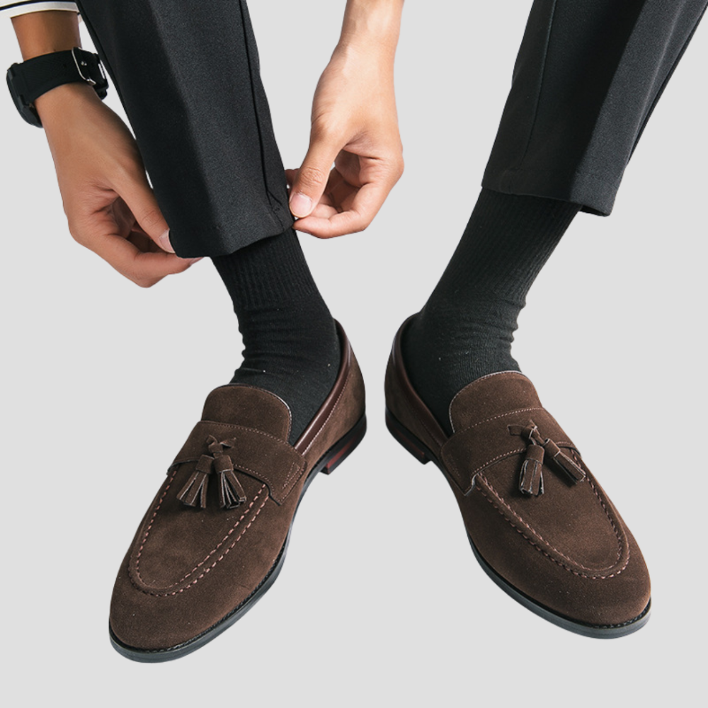 Eleganckie Męskie Loafery – Model na Supełki Slip-On