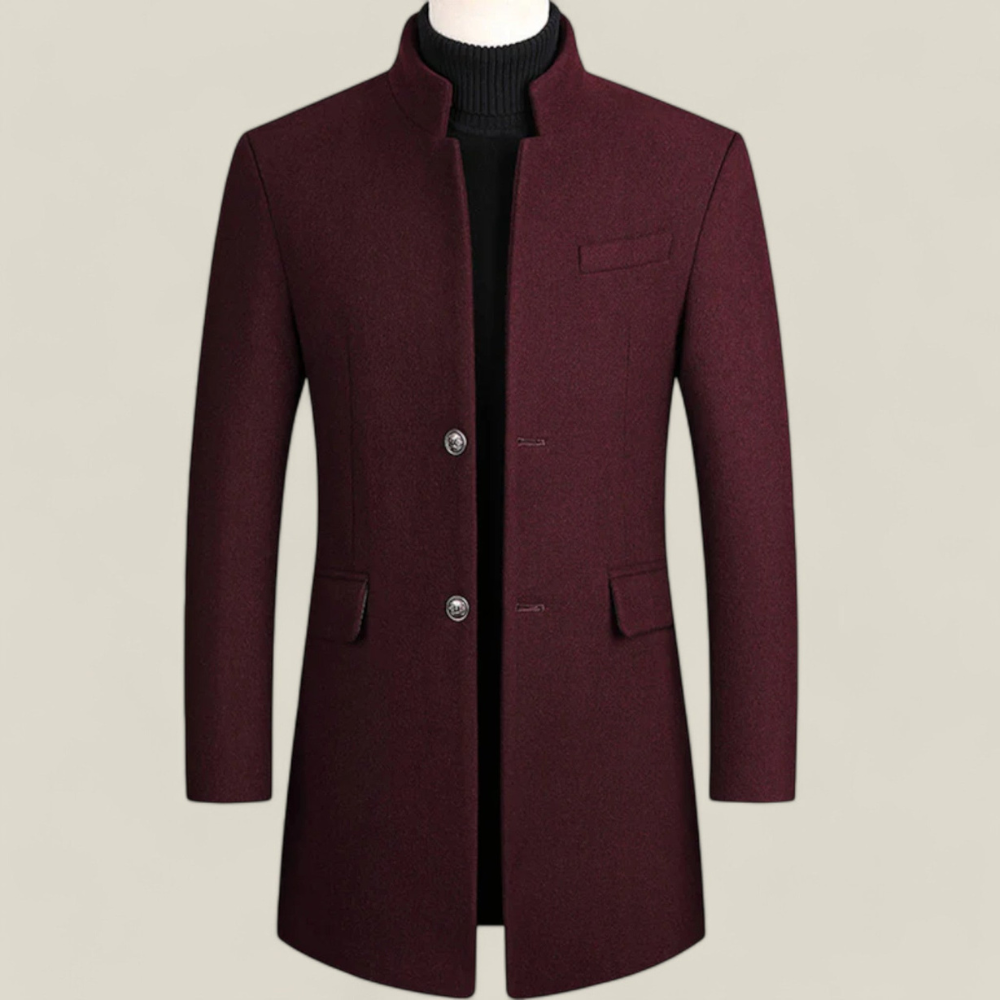 Męski stylowy płaszcz zimowy | Elegancka ciepła odzież wierzchnia