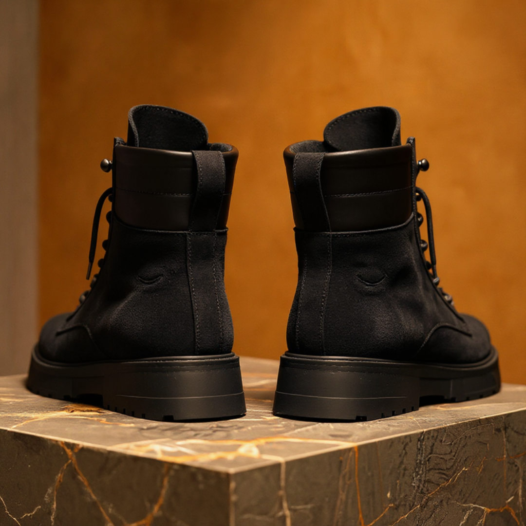 Męskie Wysokie Sneakersy – Wygodne Sznurowane Buty