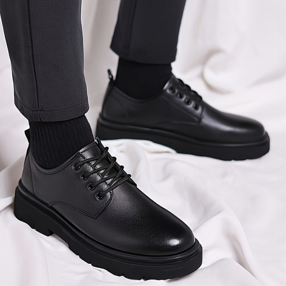Męskie Skórzane Buty na Sznurowadła – Eleganckie na Co Dzień