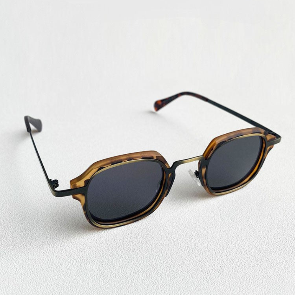 Męskie nowoczesne okulary przeciwsłoneczne – stylowy geometryczny design oprawek