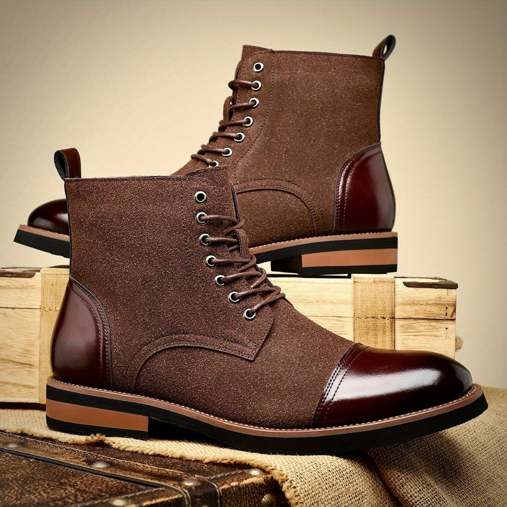 Męskie sznurowane buty – stylowe casualowe obuwie zimowe