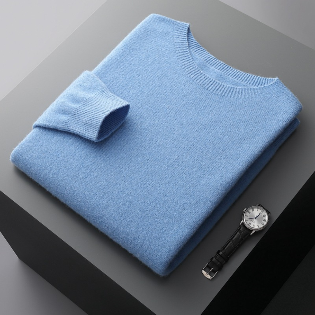 Męski sweter z okrągłym dekoltem – casualowy i wygodny krój