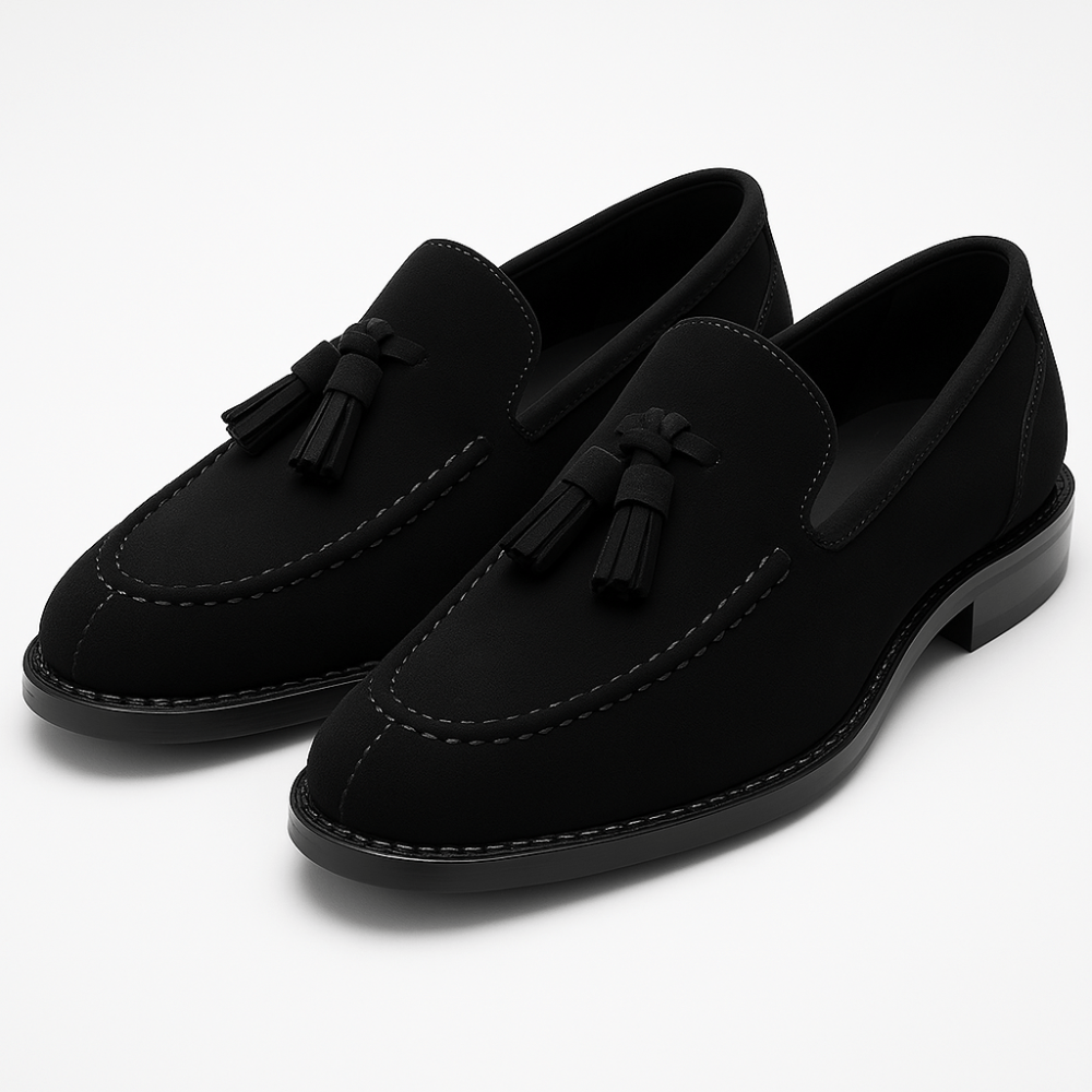 Klasyczne Męskie Loafery – Zamszowy Model na Supełki Slip-On