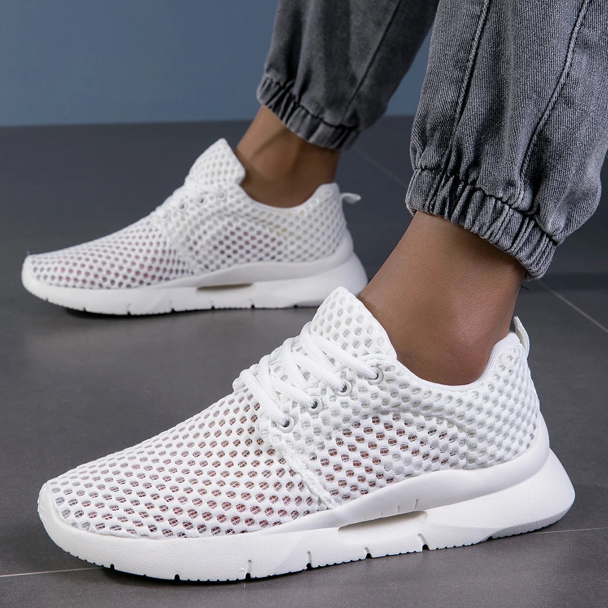 Vento Męskie klasyczne oddychające sneakersy z siateczki