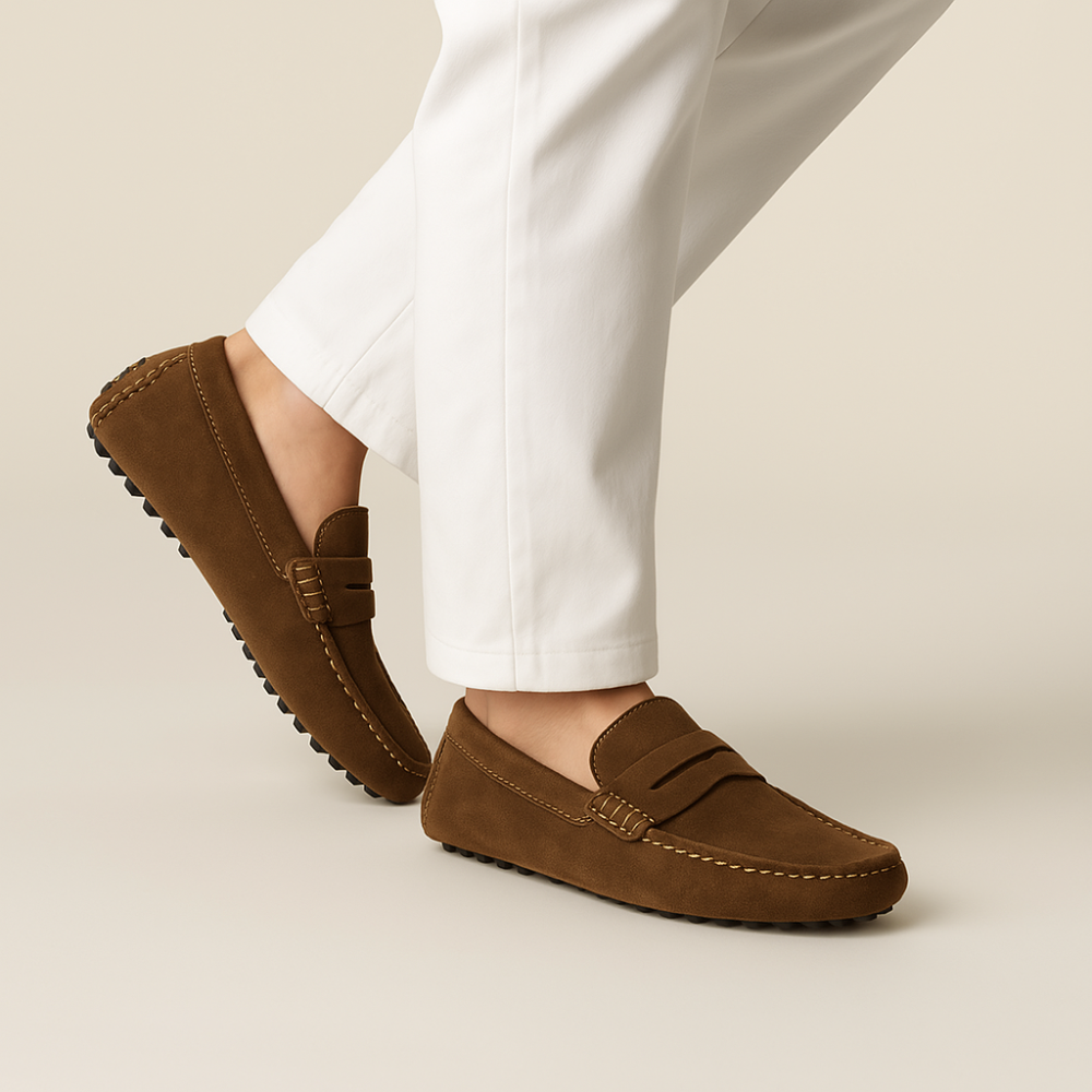 Stylowe męskie loafersy – nowoczesne slip-on codzienne noszenie