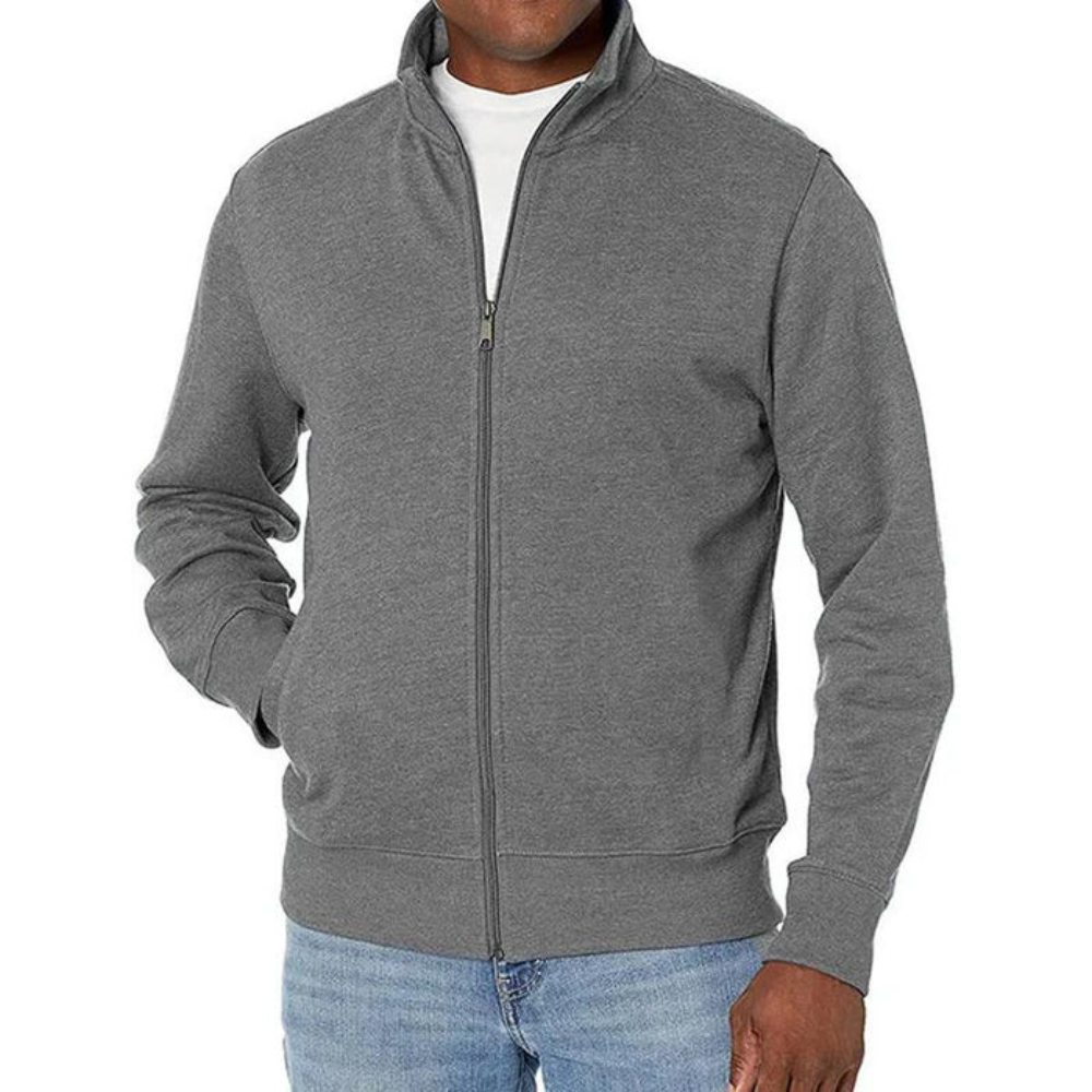 Męska casualowa zip-up kurtka – codzienna lekka odzież