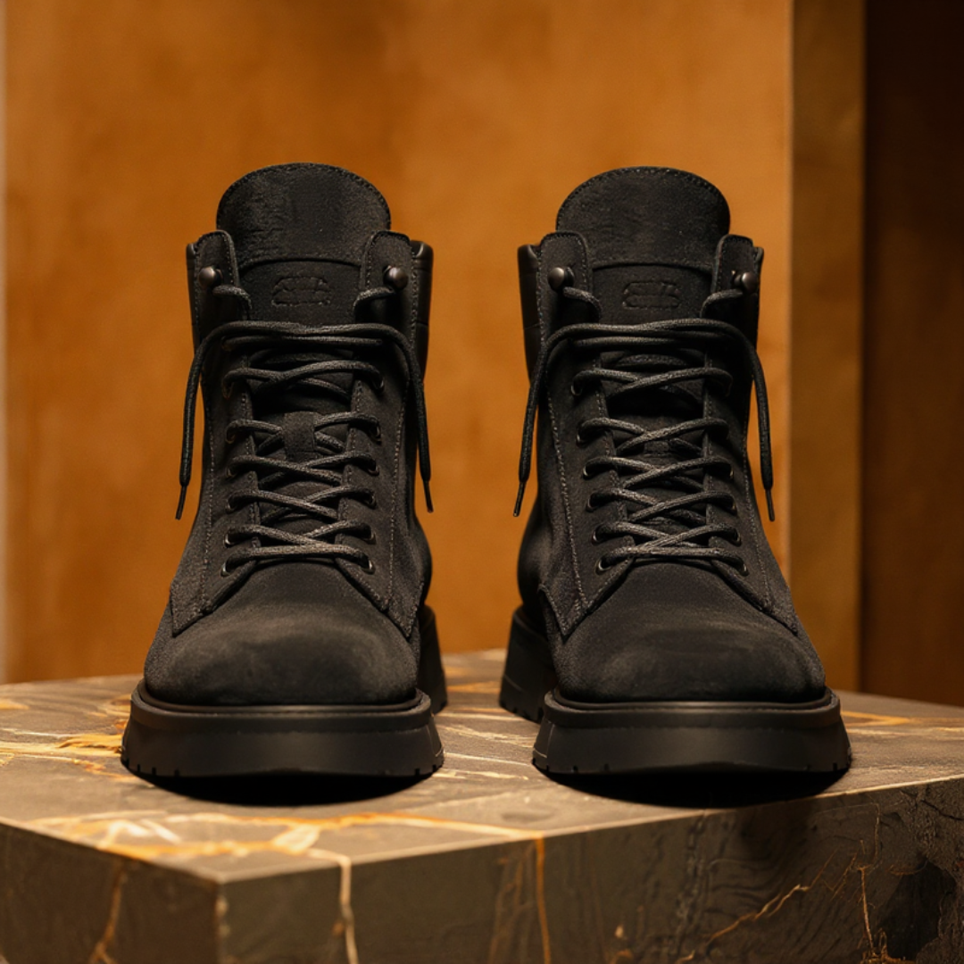 Męskie Wysokie Sneakersy – Wygodne Sznurowane Buty