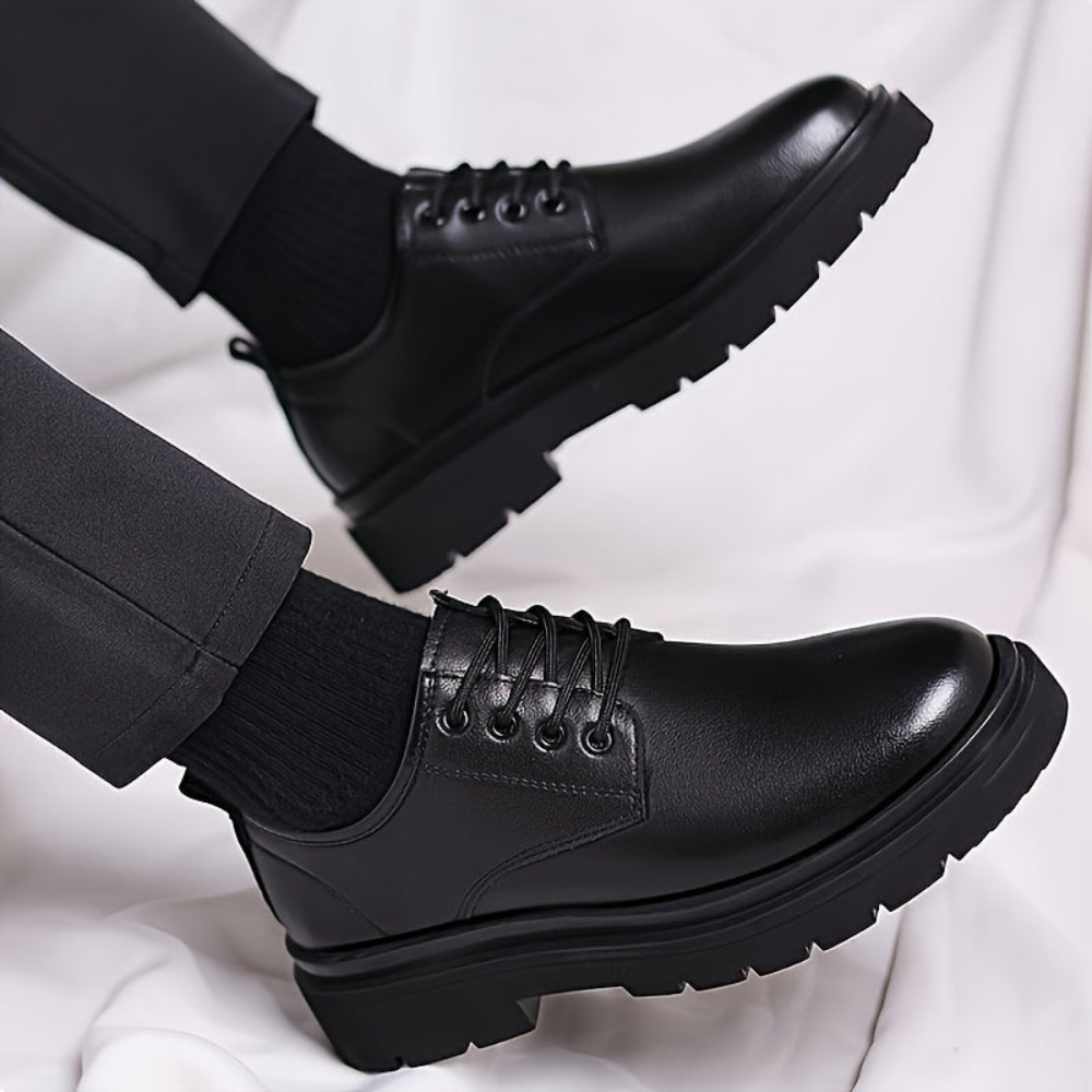 Męskie Skórzane Buty na Sznurowadła – Eleganckie na Co Dzień