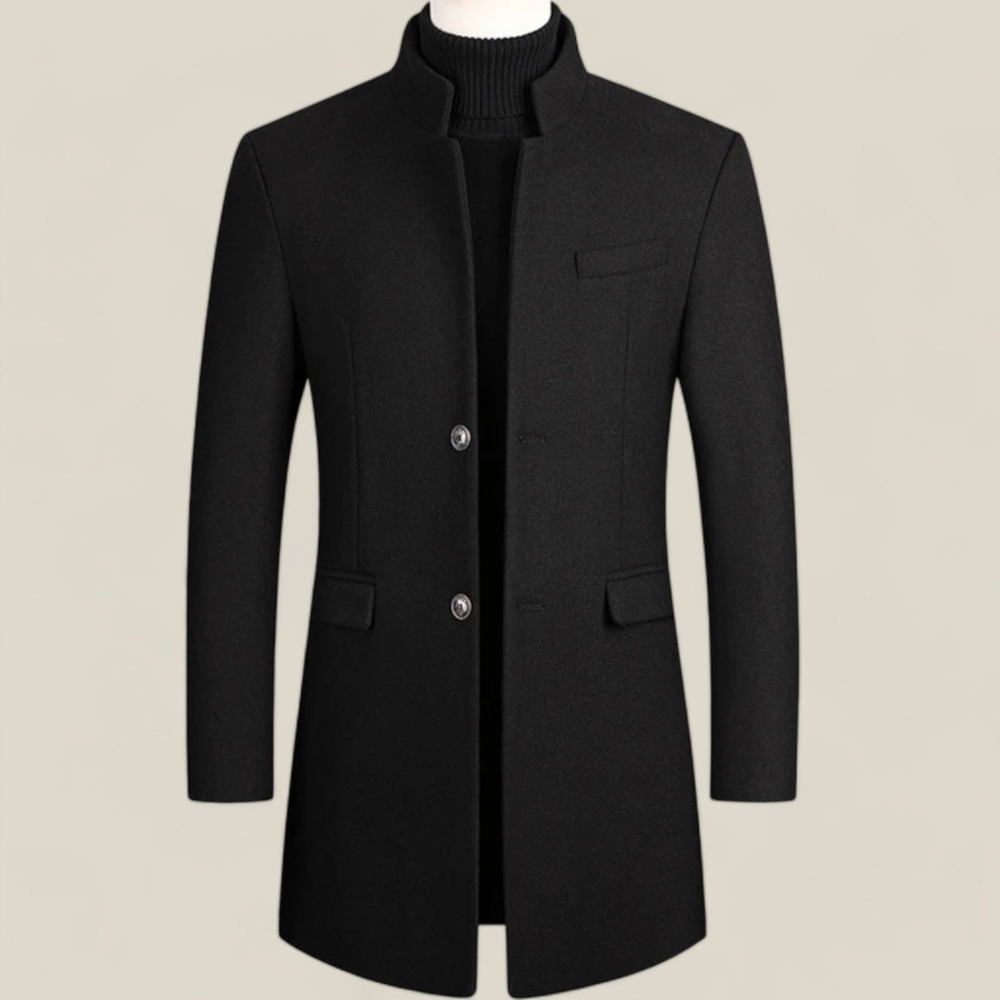Męski stylowy płaszcz zimowy | Elegancka ciepła odzież wierzchnia
