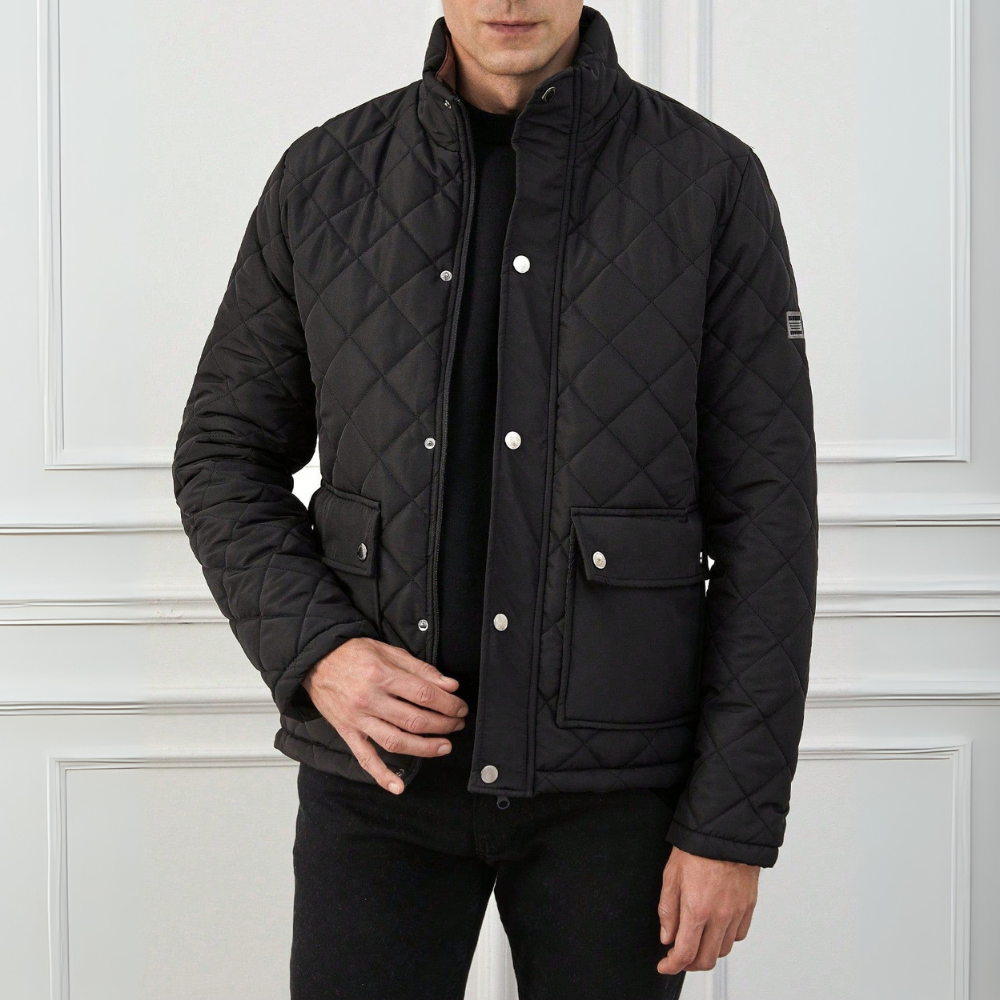 Męska quilted kurtka – wygodna casualowa odzież wierzchnia