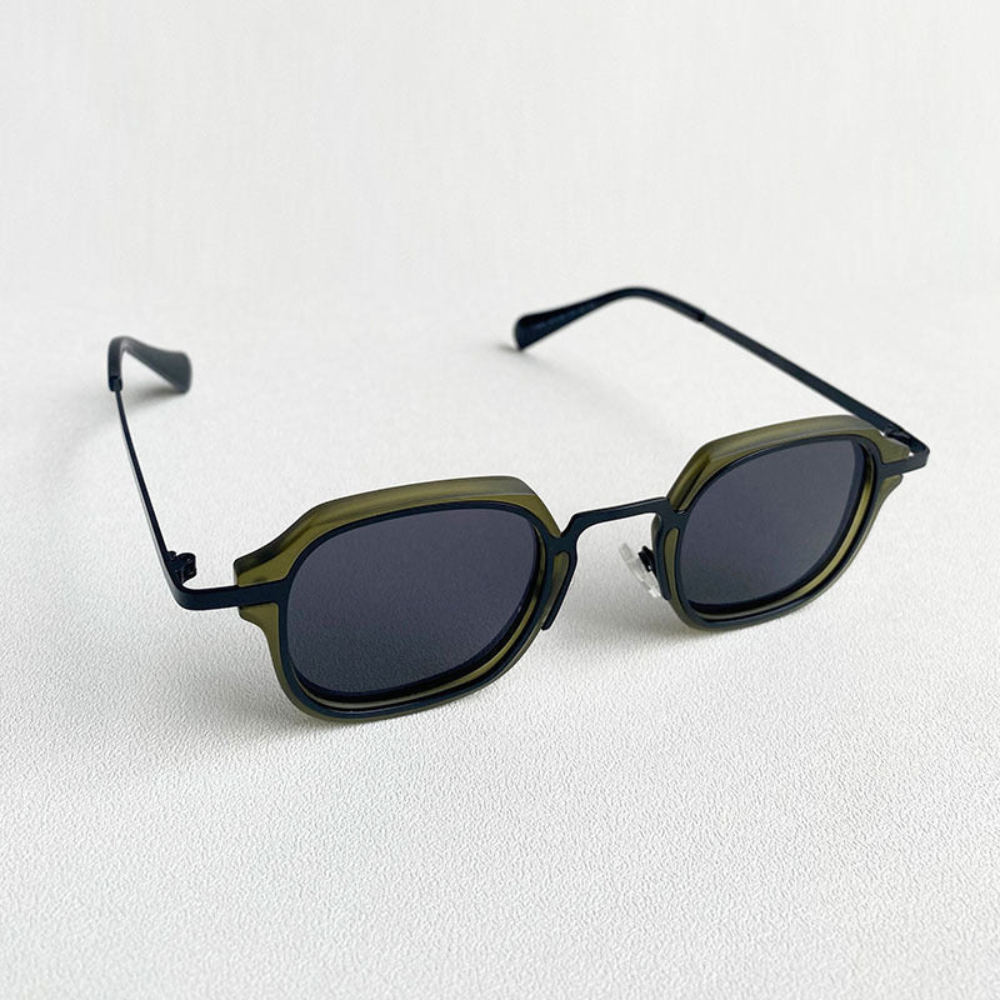 Męskie nowoczesne okulary przeciwsłoneczne – stylowy geometryczny design oprawek