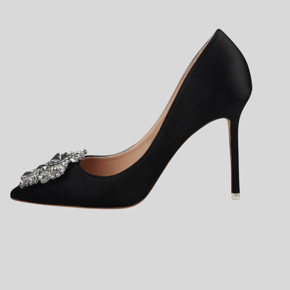Damskie pointed-toe obcasy – elegancki rhinestone detail
