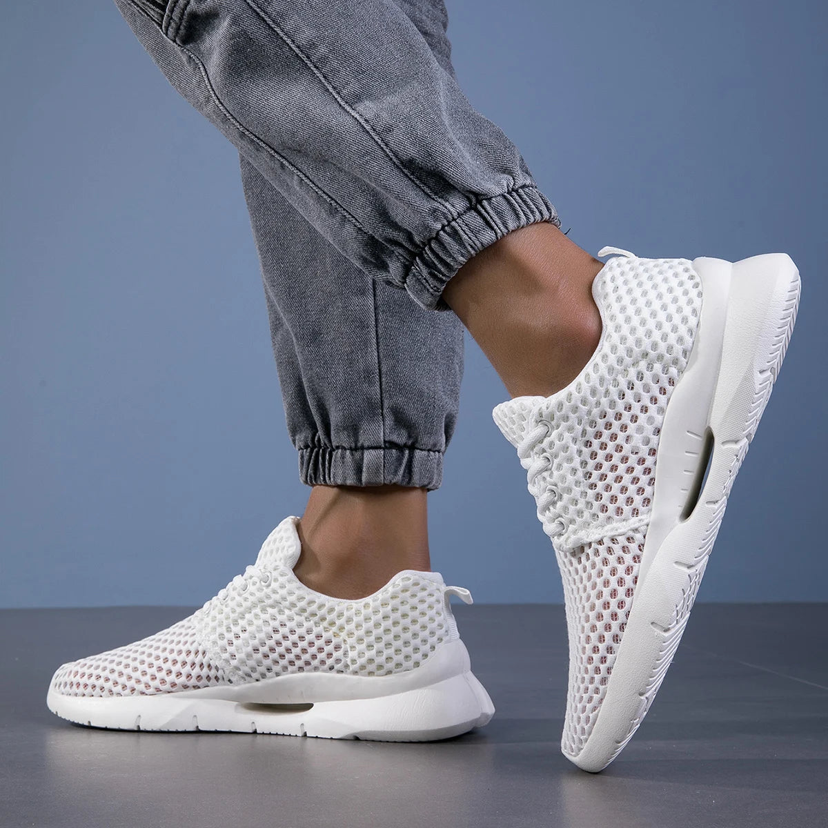Vento Męskie klasyczne oddychające sneakersy z siateczki