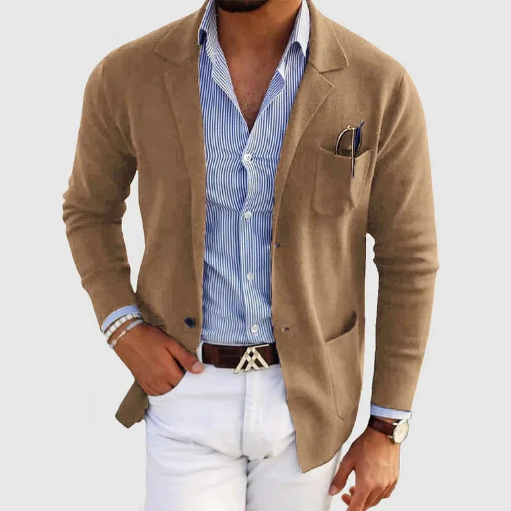 Męski casualowy blazer – nowoczesny dopasowany krój na codzienne noszenie