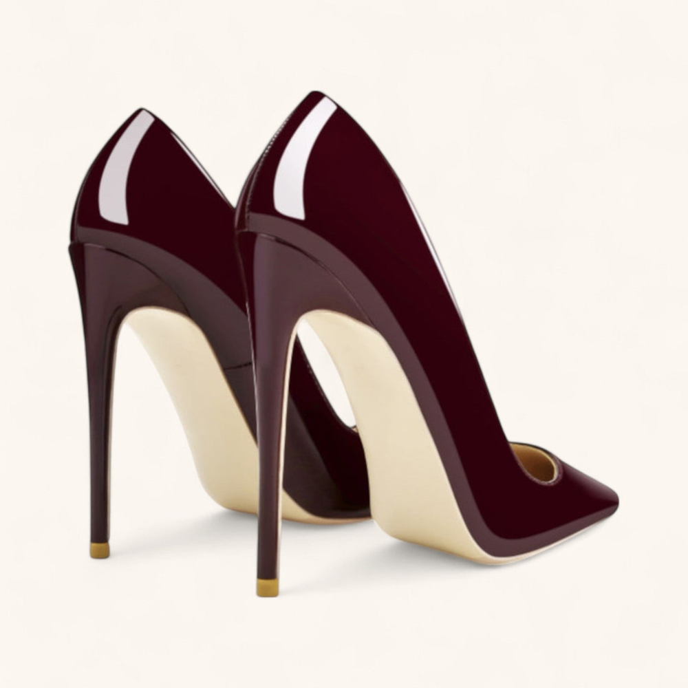 Damskie błyszczące high heels – eleganckie pointed toe czółenka