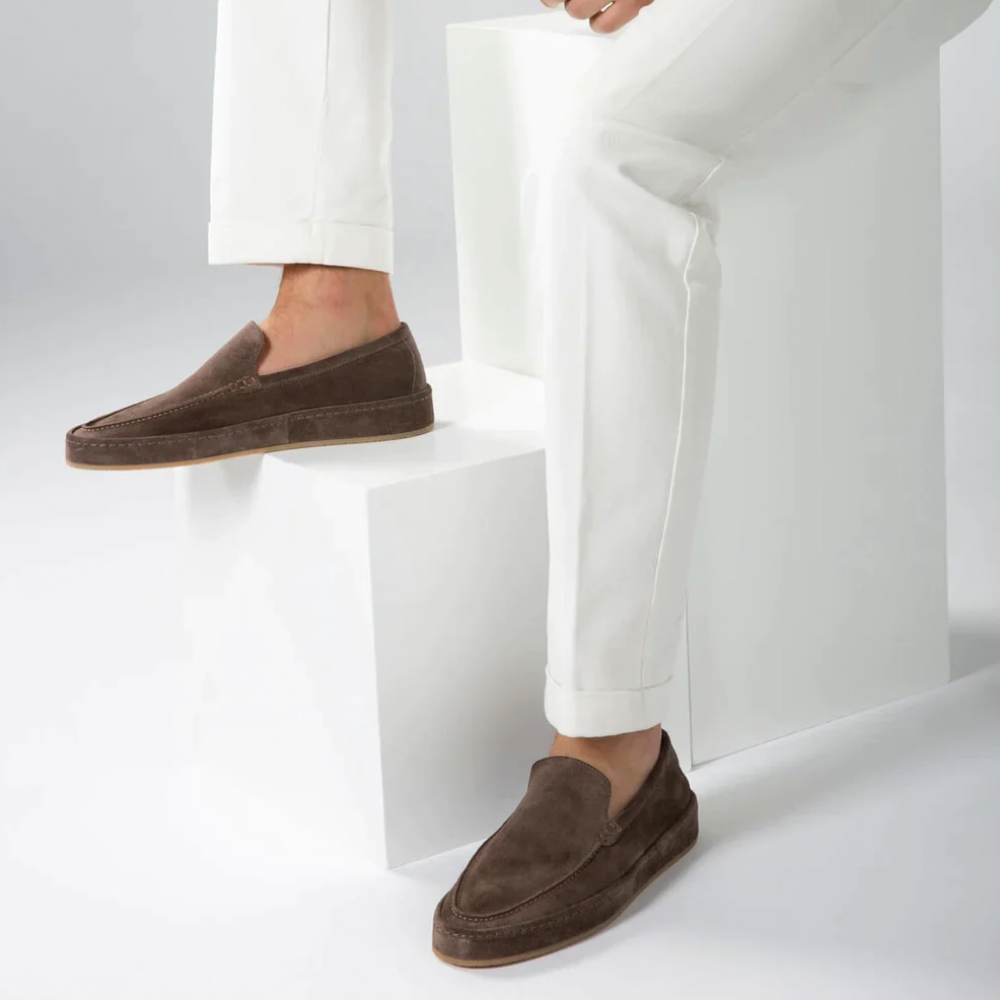 Męskie slip-on loafersy – wygodne codzienne casualowe buty