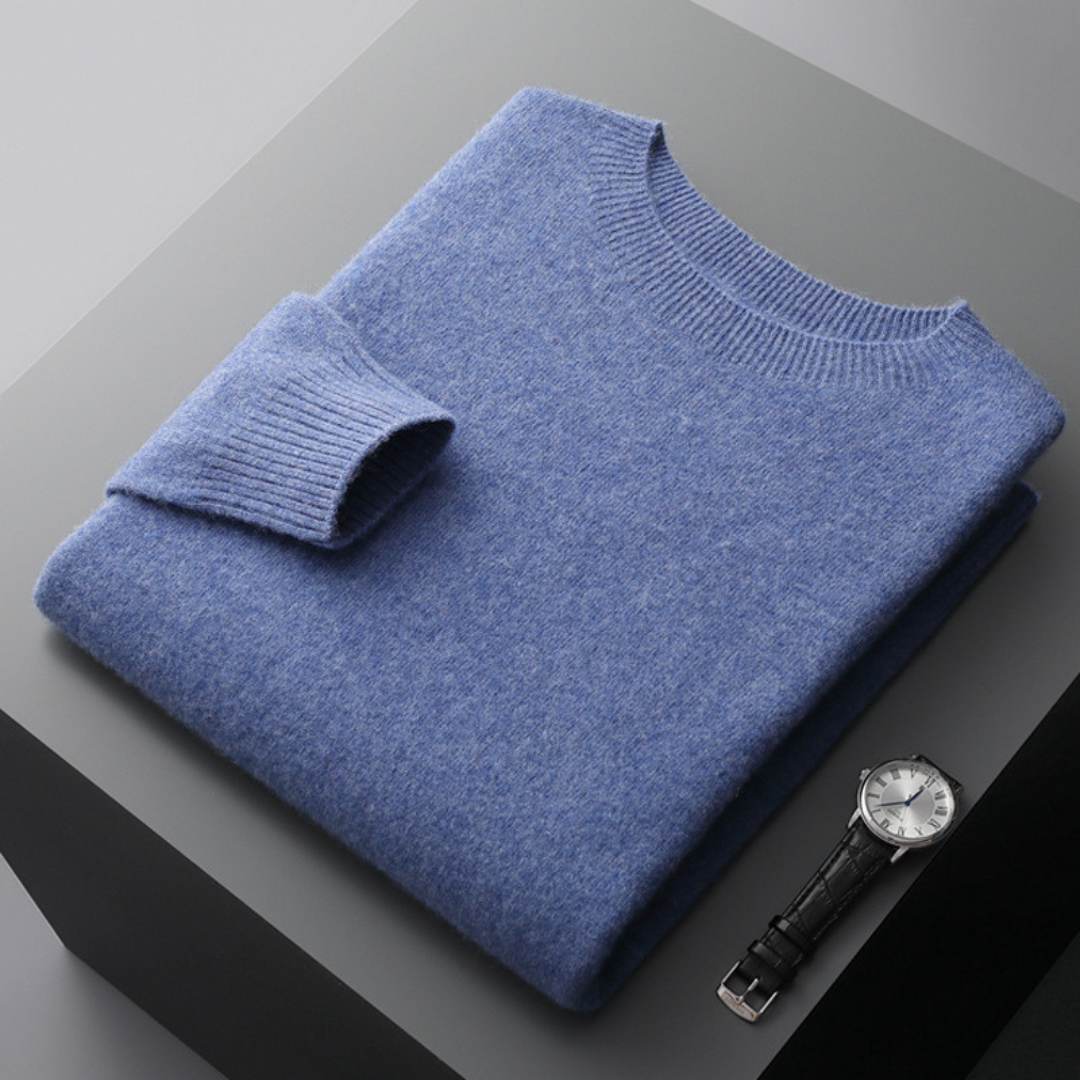 Męski sweter z okrągłym dekoltem – casualowy i wygodny krój