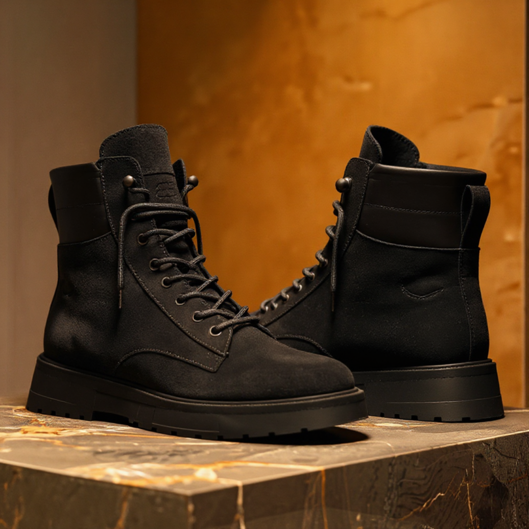 Męskie Wysokie Sneakersy – Wygodne Sznurowane Buty