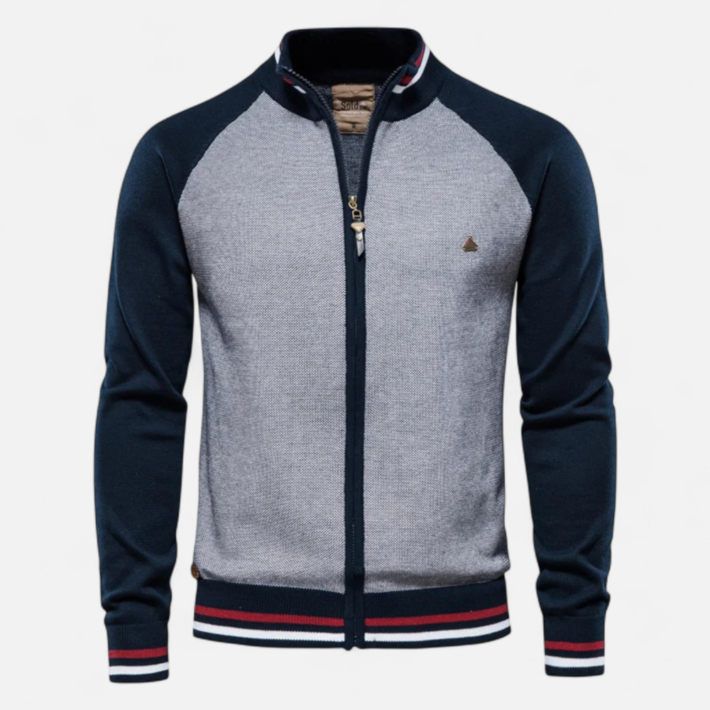 Męska sportowa zip-up kurtka – casualowe codzienne noszenie