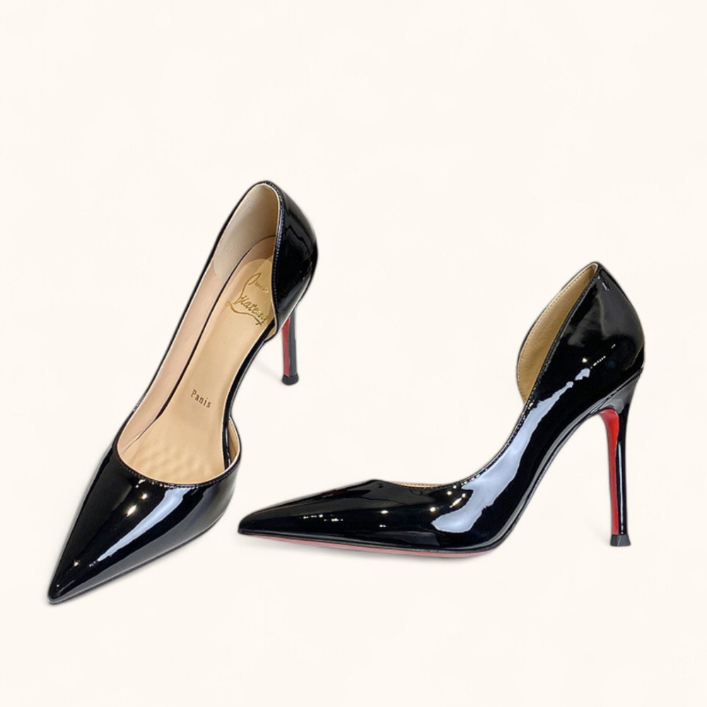 Damskie pointed-toe obcasy – eleganckie błyszczące high heels