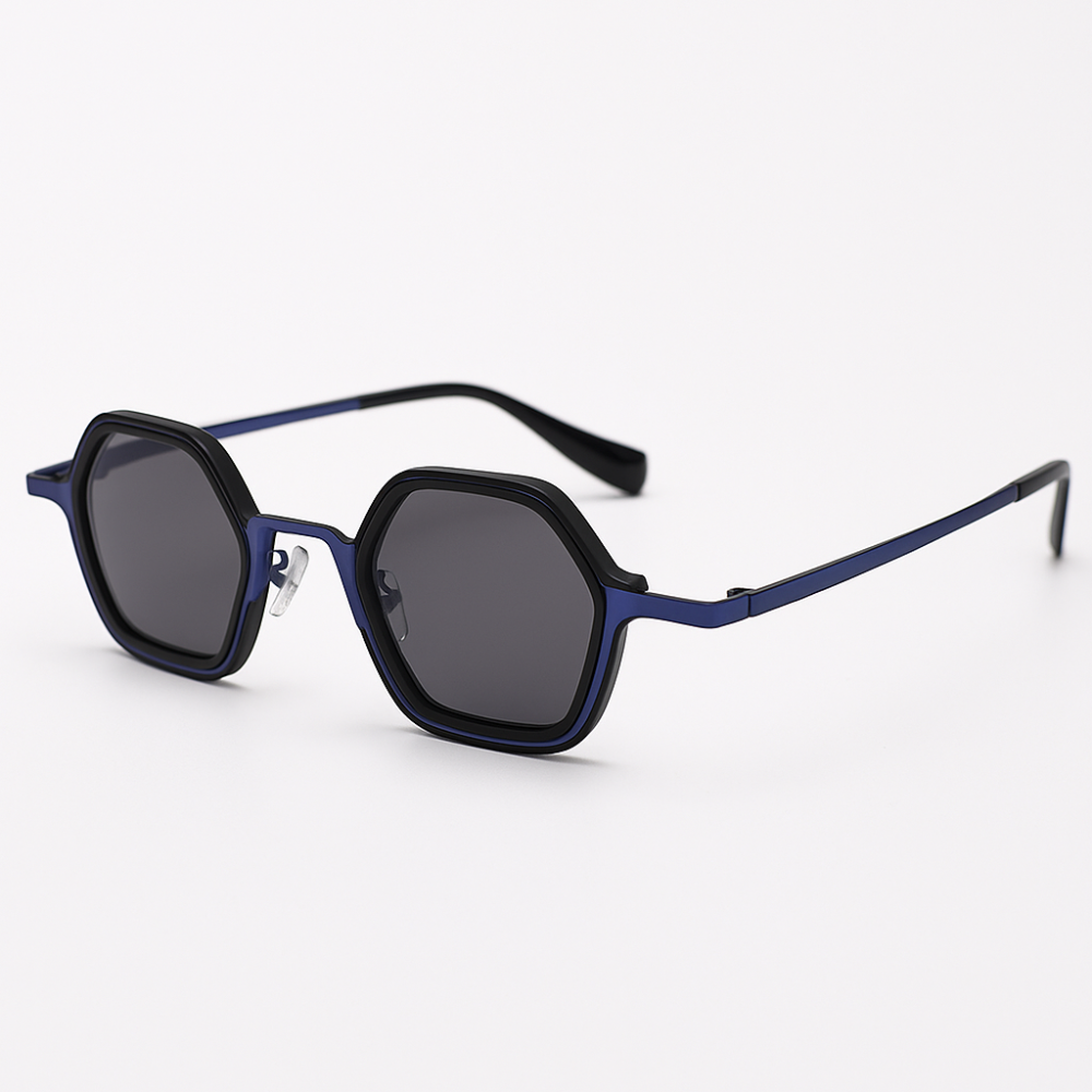 Męskie nowoczesne okulary przeciwsłoneczne – stylowy geometryczny design oprawek