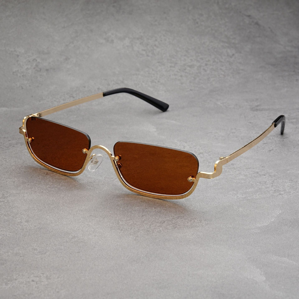 Męskie modne okulary przeciwsłoneczne – elegancki design metalowych oprawek