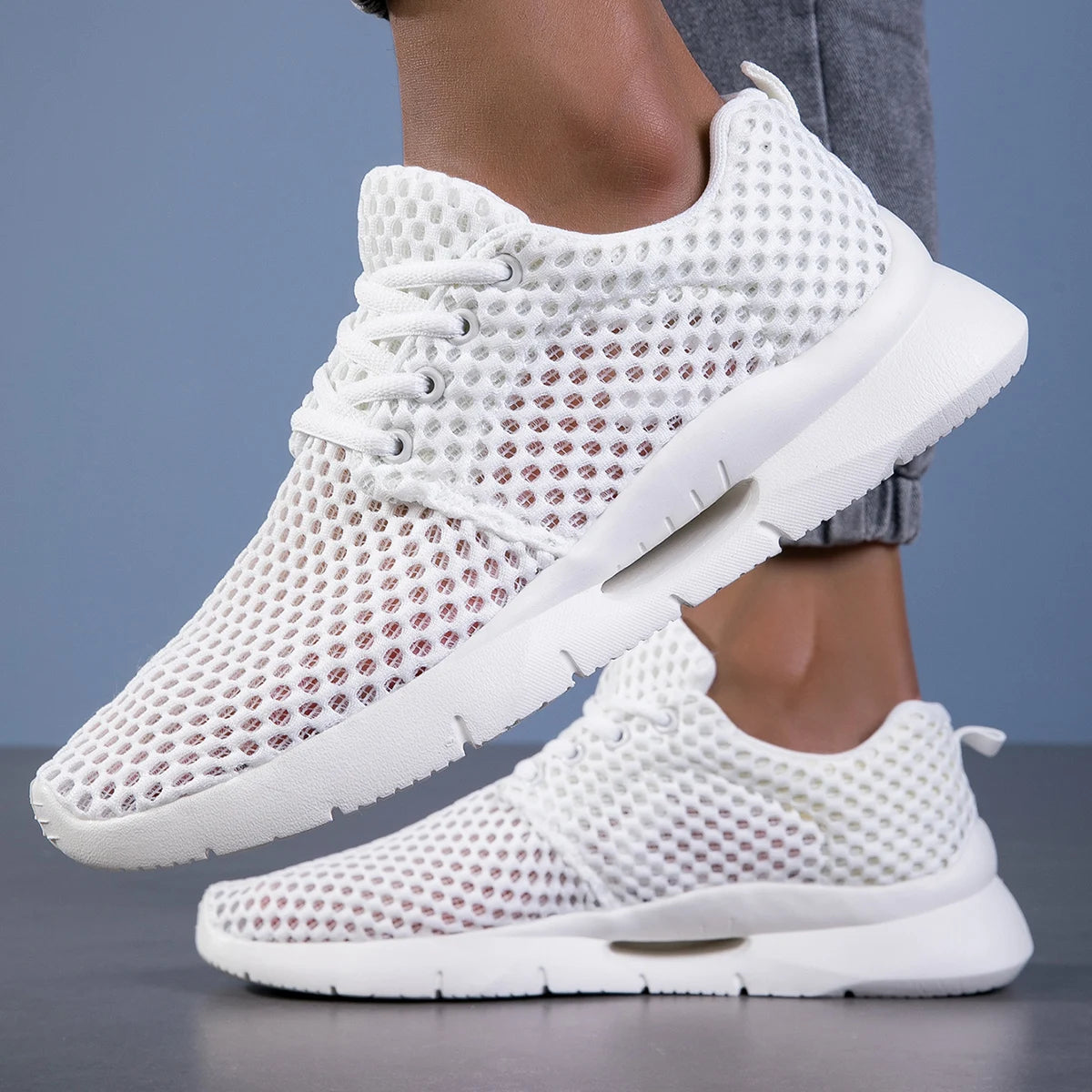 Vento Męskie klasyczne oddychające sneakersy z siateczki