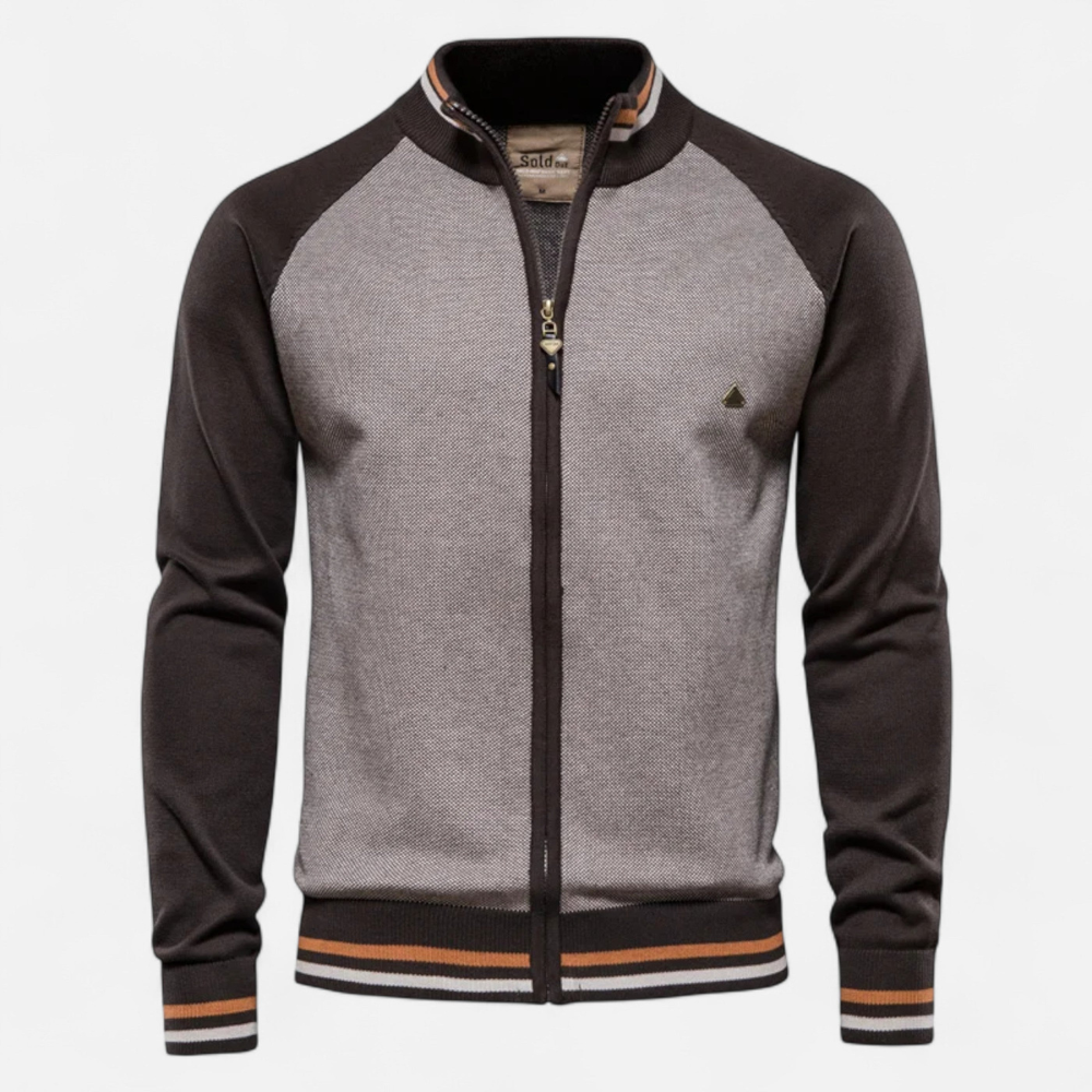 Męska sportowa zip-up kurtka – casualowe codzienne noszenie