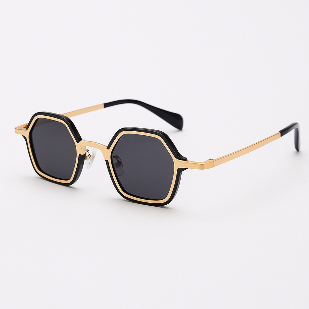 Męskie nowoczesne okulary przeciwsłoneczne – stylowy geometryczny design oprawek