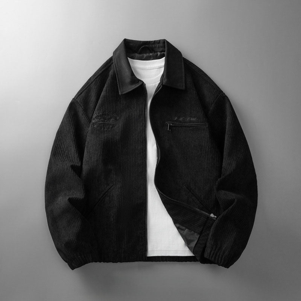 Męska casualowa kurtka – nowoczesna zip-up codzienna odzież