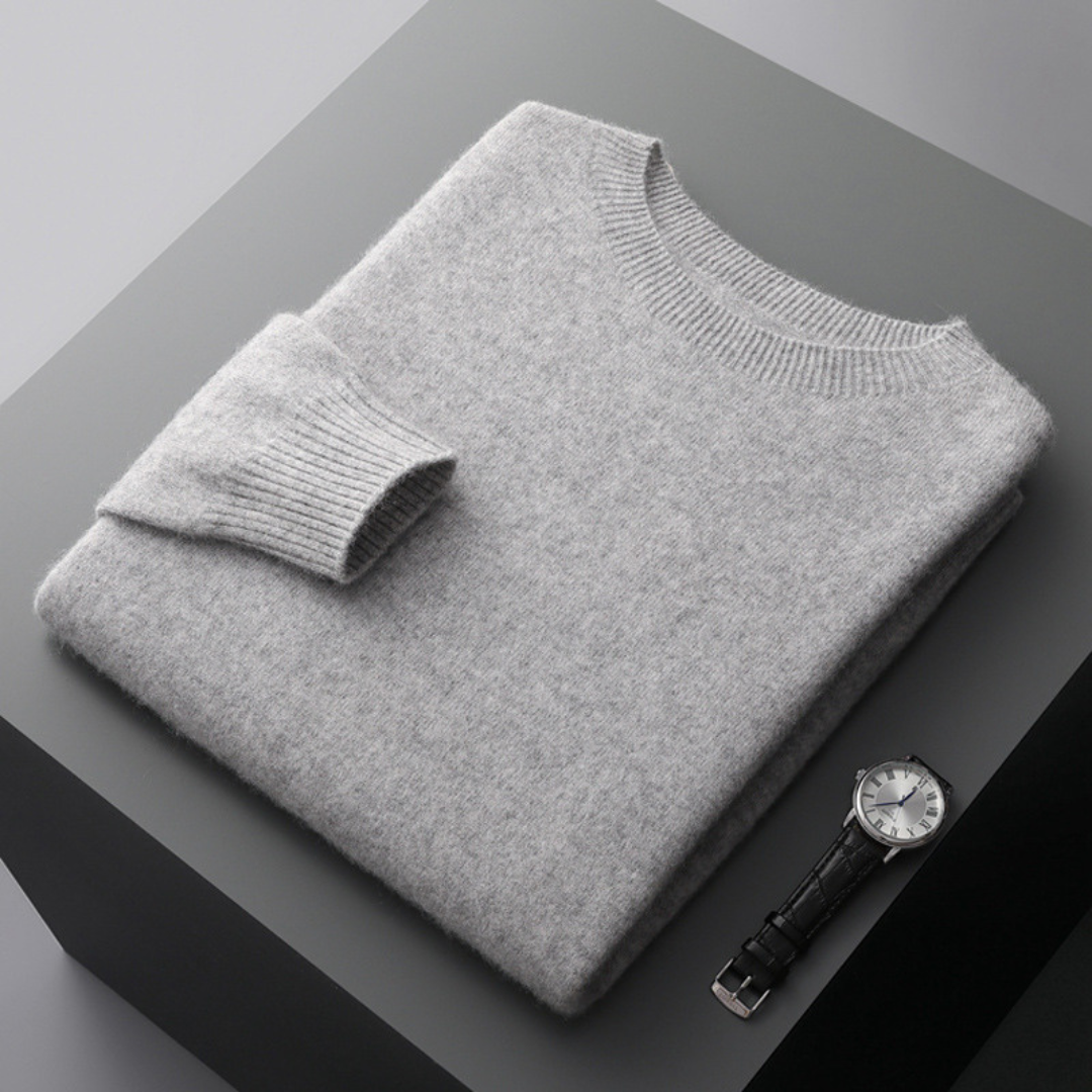 Męski sweter z okrągłym dekoltem – casualowy i wygodny krój